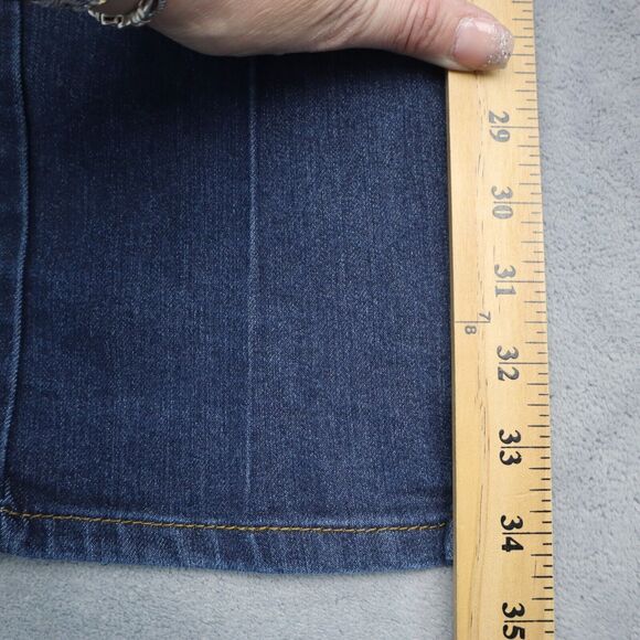 XS Premium Denim Pants Mens 36 Blue Mid Rise Straight Leg Distressed Jeans - Picture 5 of 16